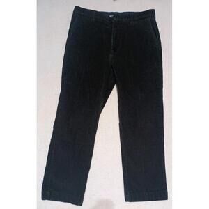 Roundtree & Yorke 36 x 30 Mens Black Corduroy Pants with Core Comfort Waistband